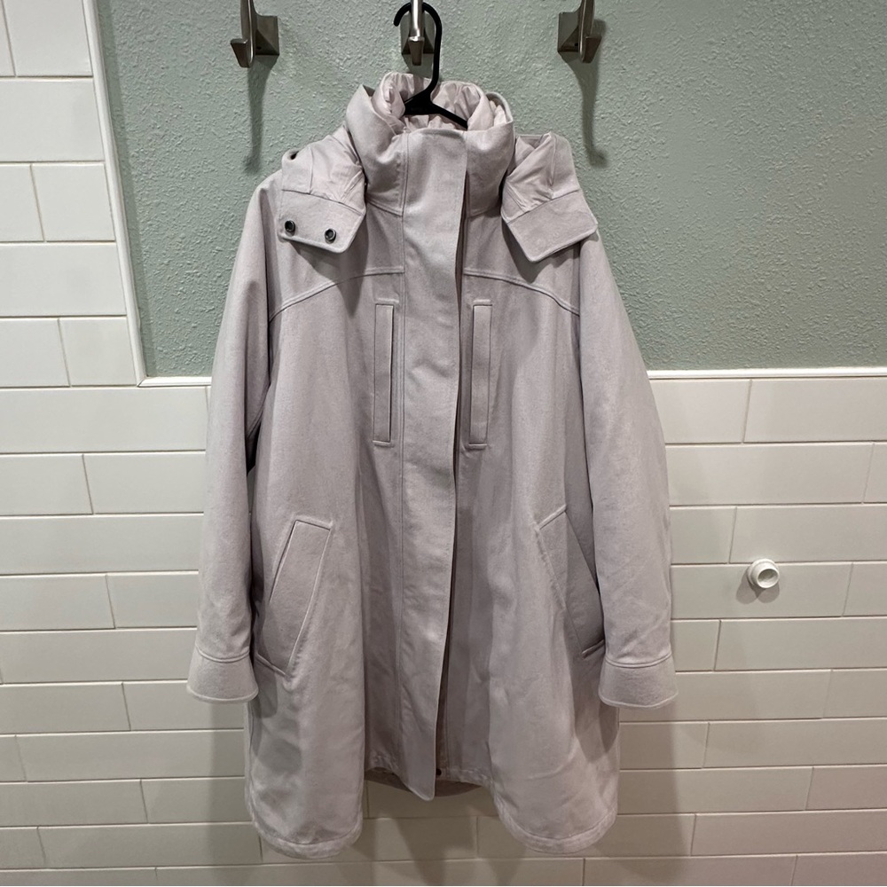 Lululemon | Women’s Roam Far 3 in 1 heathered chrome long wool  coat size 12